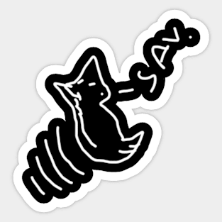 Kitty drawing Sticker